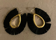 Tassel Oval Drop Earrings