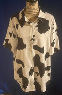 Cow Pattern Print Blouse