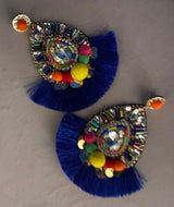  Large Multicolored Tassel Earrings