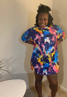 Tie Dye Tee  Min Dress
