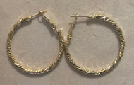 Gold Textured Earrings