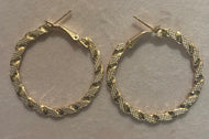 Gold Textured Earrings